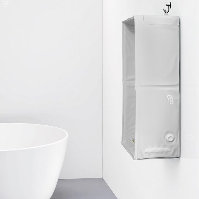 Bella’s Friends Baby Collapsible Bathtub, Travel Bath Tub for Baby, Foldable and Portable, Easy Storage, Reinforced Structure, Lightweight, Travel Essentials for 6M-3Y Infant Toddler, Gray