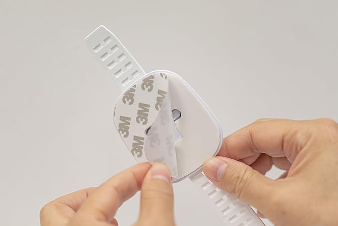 YEYA Upgraded No Drill Anti tip Furniture Wall Anchors Straps for Baby proofing with Strong 3M Adhesive Backing (4 Pack)