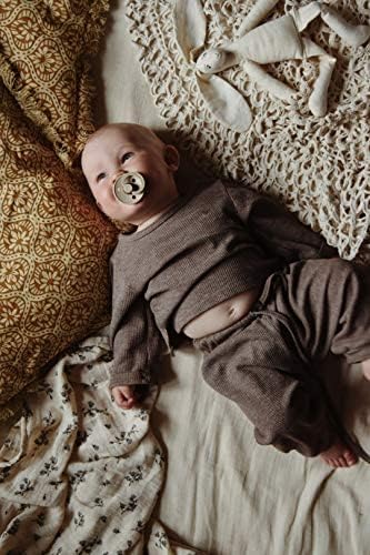 Bibs Pacifiers Color Collection, Set of 2 BPA-Free Latex Pacifiers Made in Europe, Round Nipple Baby Pacifier.