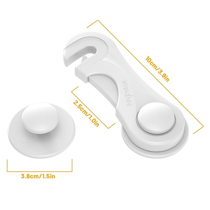 Cabinet Locks for Babies 10 Pack, Baby Proofing Baby Safety Locks, Child Locks for Cabinets, Fridge Locks for Kids, Strong Adhesive No Drilling-Durable-Multifunctional for Furniture Kitchen