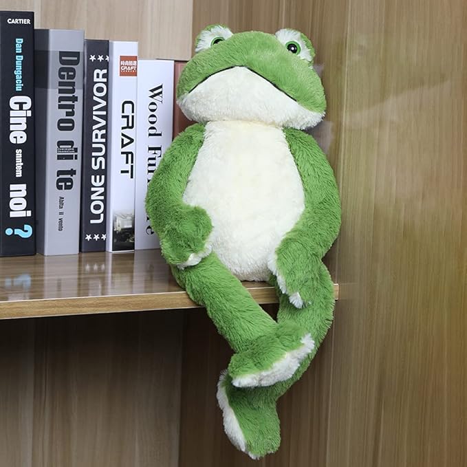 Muiteiur 17.7 Inch Plush Frog Stuffed Animal, Cute Frog Soft Toy with White Belly, Gift for Kids Girlfriend