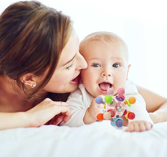 Baby Montessori Sensory Toys for 0-6 6-12 Months, Baby Teether Teething Toys for Babies 0 3 6 9 12 18 Months, Newborn Infant Learning Developmental Toys Gifts for 1 2 Year Old Boys Girls