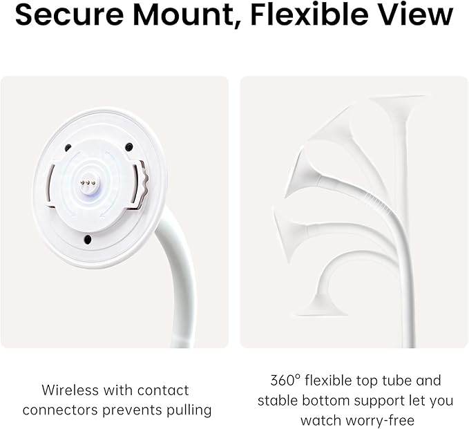 Monai Smart Baby Monitor - 3K HD WiFi Video Camera with 7 AI Features, Pan-Tilt, 6X Zoom & Night Vision. Instant Alerts for Cry/Sound/Sleep/Face Covered/Motion | App Control | No Monthly Fee