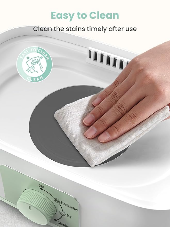 Grownsy Adjustable 4 in 1 Large Bottle Sterilizer and Dryer, 8 Bottles Capacity,Electric Steam Baby Bottle Sterilizer, Sanitizer for Baby Bottles & Pacifiers, Breast Pump Parts Green