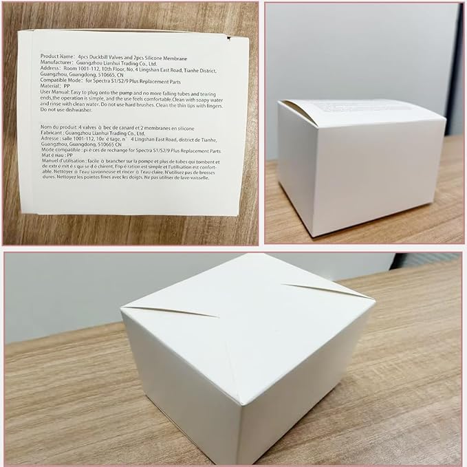 6pcs Pump Parts Set,4pcs Duckbill Valves and 2pcs Silicone Membrane Replacement Parts Compatible with Spectra S1 S2 9 Plus Breast Pumps