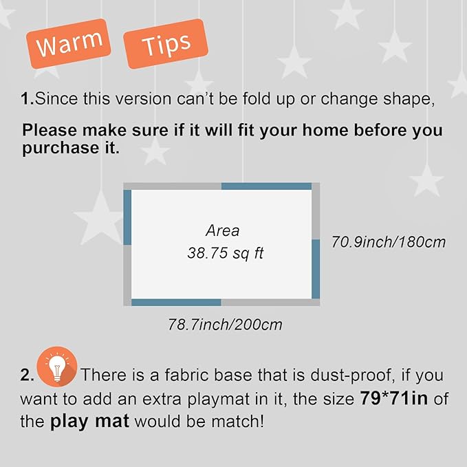 Baby Playpen,Extra Large Playpen for Babies and Toddlers, Sturdy Play Pen Play Yard with Safety Gate,79âx71âBaby Play Pen(Deep Grey)