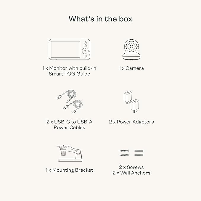 ergoPouch Drift Home Baby Monitor and Smart TOG Guide – Non-Wi-Fi Monitor with Sleep Tracking, Night Light, and Intelligent TOG Dressing Guide for Safer Sleep