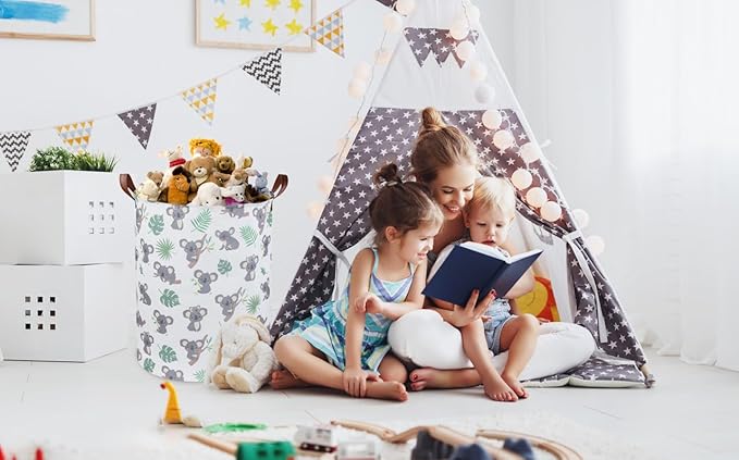 Essme Baby Laundry Basket,Kids laundry hamper for Baby Room Decor,Nursery Hamper, Animal Basket,Gift Baskets,Home Organizer(Koala)