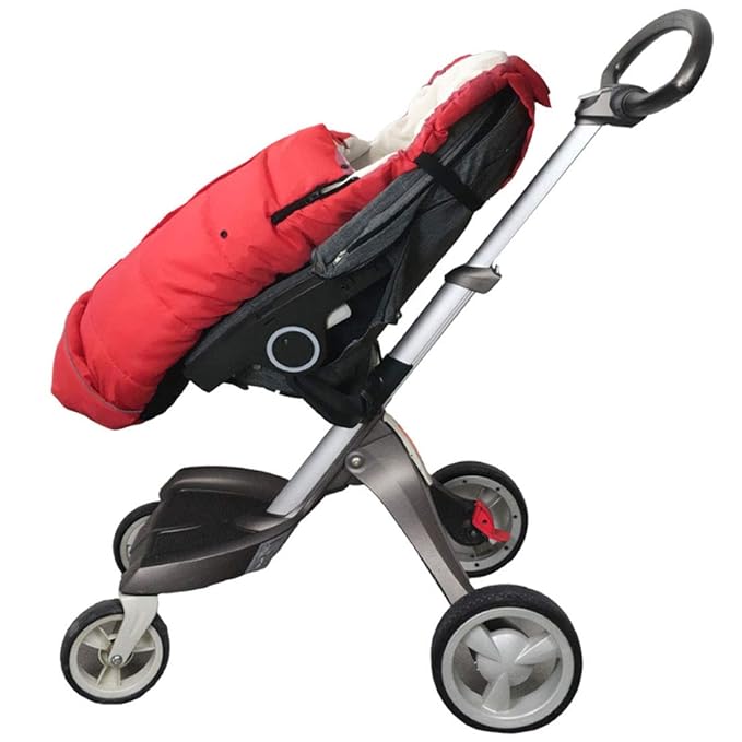 Anti-Kick Winter Warm Stroller Blanket,Cozy Baby Sleeping Bag Cocoon Adaptable for Most Style Strollers Water Repellent,Anti-Slip,Extendable,Multifunction Use Footmuff for Stroller Blanket