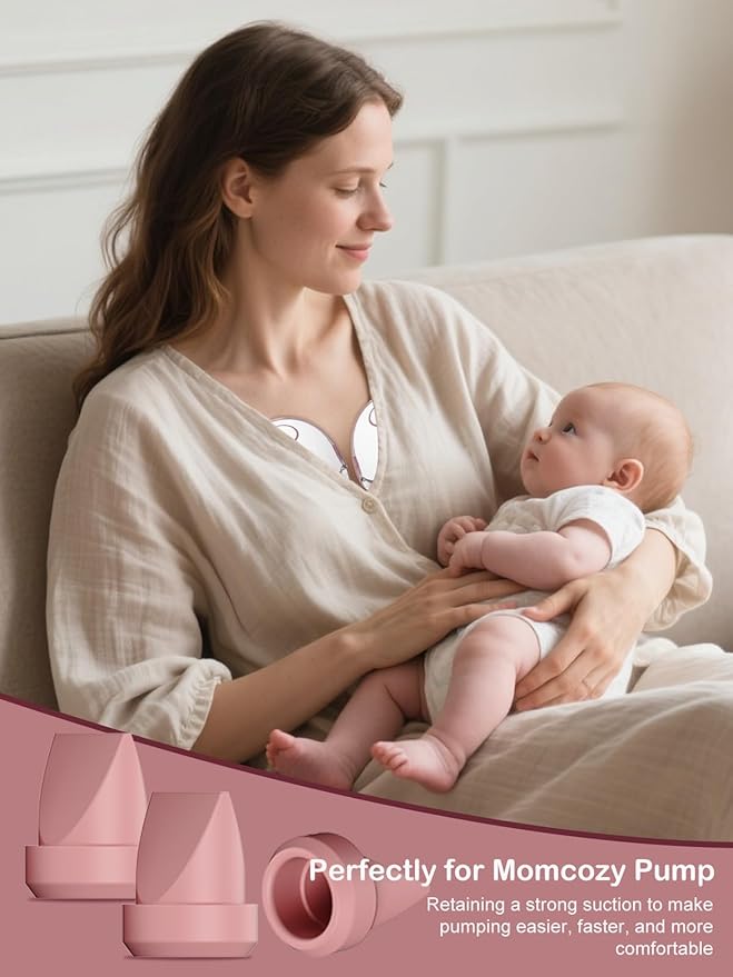 8PC Duckbill Valves for Momcozy M6/M5/V1/V1 Pro/V2/V2 Pro Breast Pump, Replace for Momcozy Pump Parts Valve,Breastfeeding Essentials, Not Original Parts, 8PC Red Valves