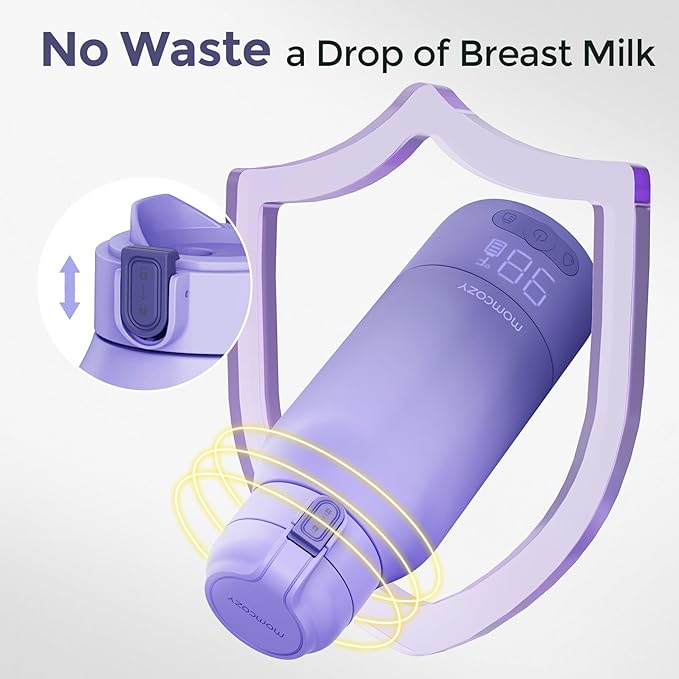 Momcozy Portable Milk Warmer for Travel โ Dual Heating Modes for Breast Milk & Water, Portable Bottle Warmer with Fast Heating & Long Battery Life, 17 Ounces Large Capacity to Meet Your All-Day Needs