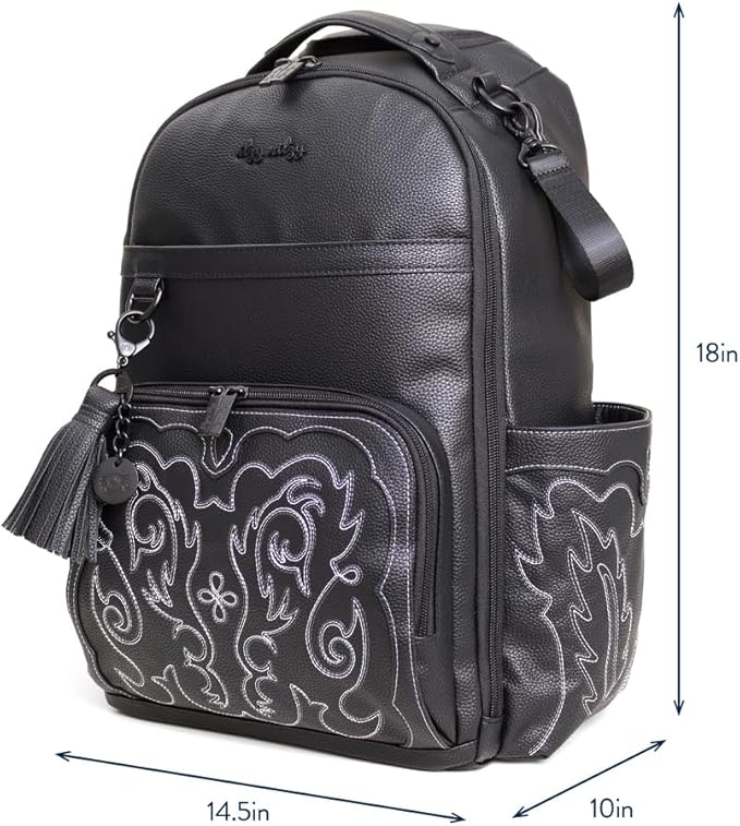 Itzy Ritzy Diaper Bag Backpack – Large Capacity Boss Plus Baby Backpack Diaper Bag Featuring 19 Pockets, Changing Pad, Stroller Clips, and Comfortable Straps (Outlaw)