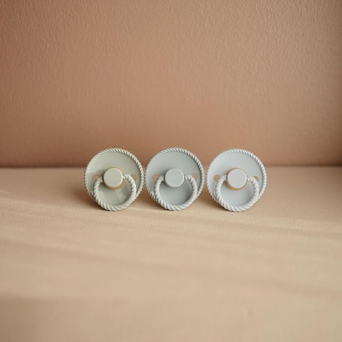 FRIGG SilkySoft Silicone Baby Pacifier 4-Pack Skyline Serenity | Made in Denmark | BPA-Free (0-6 Months)