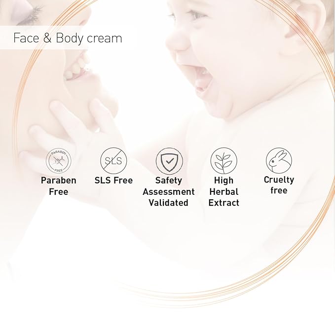 Moraz Natural Polygonum Herbal Extract, Jojoba and Sea Buckthorn Oils Face & Body Cream for Baby, Soothes and Protects Babies' Skin