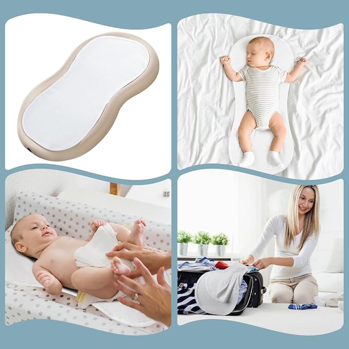 Thicker 4-Pack Waterproof Changing Pad Liners - Ultra Soft & Absorbent for Baby, Fits Keekaroo Peanut Changer & Standard Pads, Machine Washable, Two-Sided Design (15"x26.5")