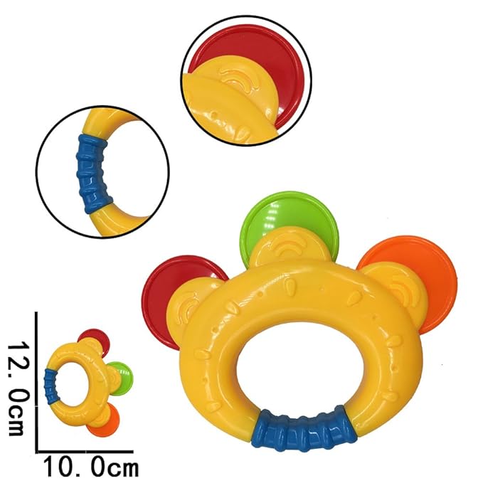 9pcs Baby First Rattle Teether Toy Gift Set with Storage Box for Infant Newborn Baby Boy 0 3 6 9 12 18Month Blue