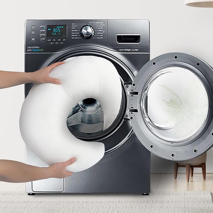 Aullar Nursing Pillow and Positioner with Cover for Breastfeeding and Bottle Feeding, Propping Baby, Tummy Time, Baby Sitting Support, Awake-Time Support (Pillow Only, 22" x 17.7" x 5.9")