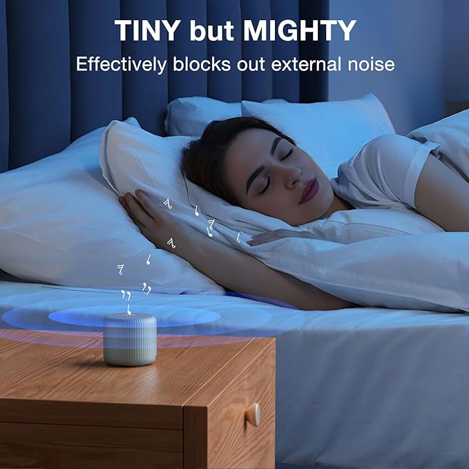 White Noise Machine Baby Portable Sound Machine,LEICEX Travel Sound Machine,15 Non-Looping Sound Timer and Memory Play, Mini White Noise Machine for Sleeping Office Travel (Slate)