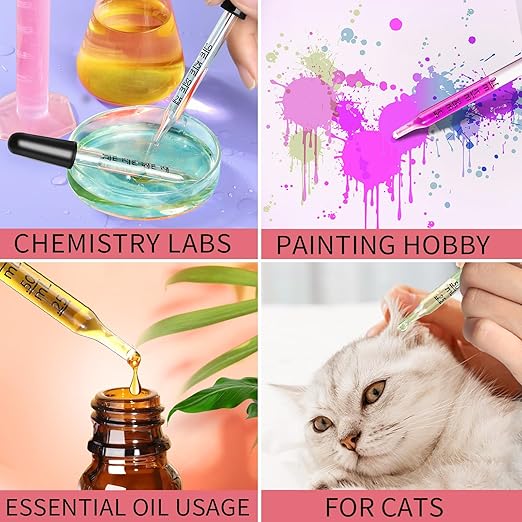 Teenitor 20Pack Eye Dropper 1mL, Droppers for Oils, Medicine Dropper Glass Dropper, Straight-Tip Eye Dropper Pipette Dropper for Oils, Ear Dropper Eye Droppers for Medicine Feeding Lab