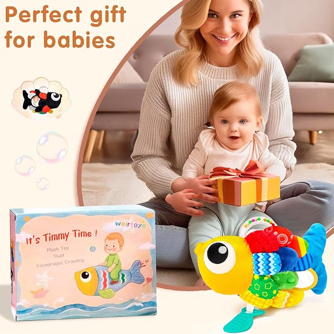 weirtoya Baby Rattles Teething Toys 3-6 Month, Baby Toys for 0-6 Months Infant Toy Sensory Toys with Beads Grasping Shaker, Tummy Time Toys for 0-3 Months, 3-6, 6-12 Months