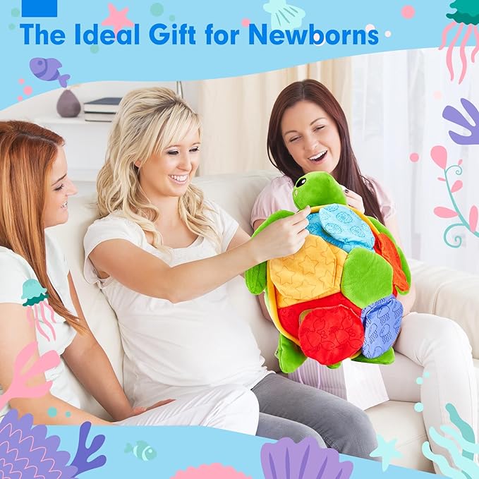 hahaland Baby Toys for 6-12 Months - 6 Months Old Baby Soft Crinkle Paper Sensory Montessori Toys for 0-6 6-12 Months Toddlers 1 Year Old Birthday Gift for Boys Girs