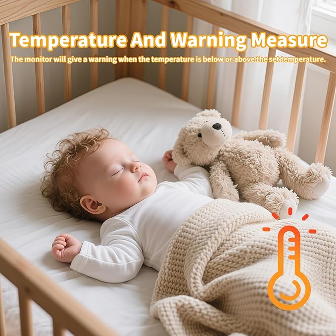 Baby Monitor, 5" 720p IPS Display, No Wi-Fi Hack-Proof, Long-Range, 5000mAh Battery, Night Vision, VOX Cry Detection, Two-Way Talk, PTZ Camera, Loop Recording, 64GB SD Card Included