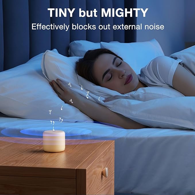 White Noise Machine Baby Portable Sound Machine,LEICEX Travel Sound Machine,15 Non-Looping Sound Timer and Memory Play, Mini White Noise Machine for Sleeping Office Travel (Honey)