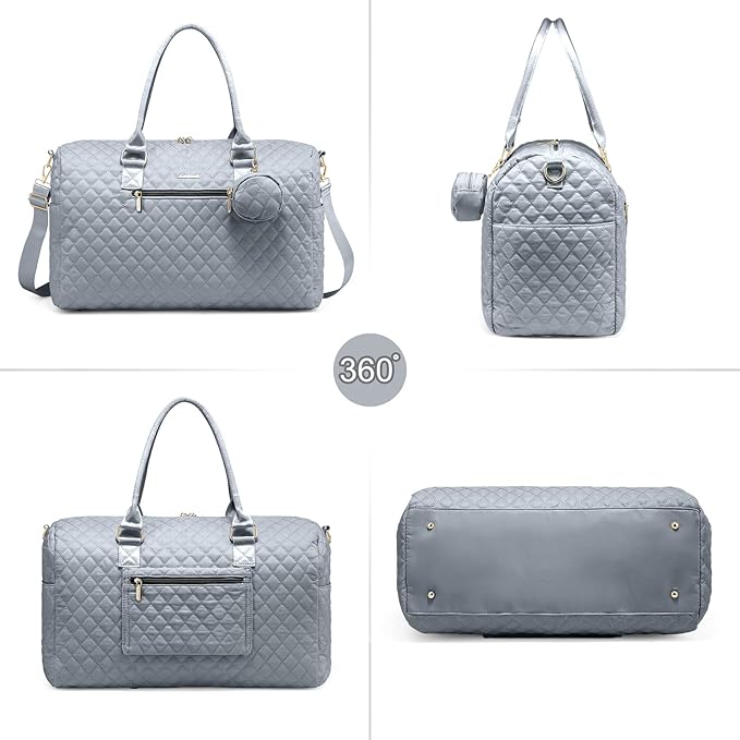 LOVEVOOK Diaper Bag Tote with Pacifier Case and Changing Pad, Large Capacity Mommy Bag for Hospital and Weekender Travel, Functional Baby Bag Newborn Baby Essential, Grey