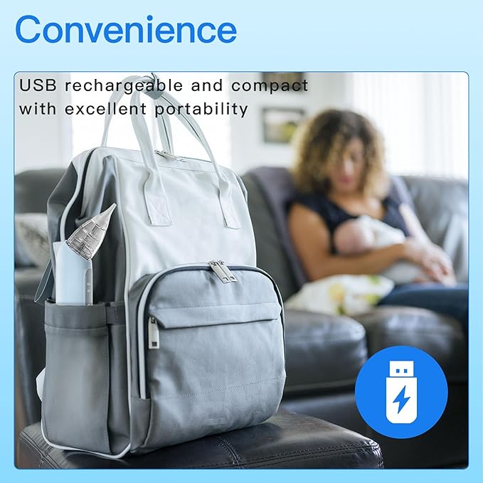 Nasal Aspirator for Baby, Electric Nose Sucker for Baby, Snot Sucker with 5 Levels Suction, Soothing Light & Nursery Rhymes