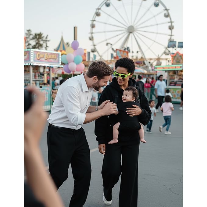 Baby Carrier for Newborns to Toddlers, Adjustable, Ultra-Soft and Weightless, Ergonomic Baby Carrier with Head Support, Baby Travel Gear, Baby Essentials (Black)