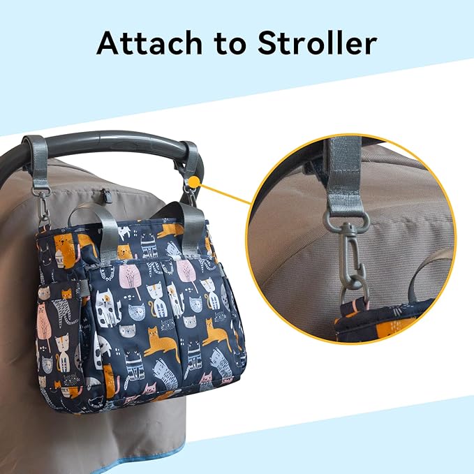 Diaper Bag Tote Satchel Waterproof Messenger Baby Diaper Bags for Mom and Dad Multifunction Medium Travel Tote Bags(Cat Paradise)