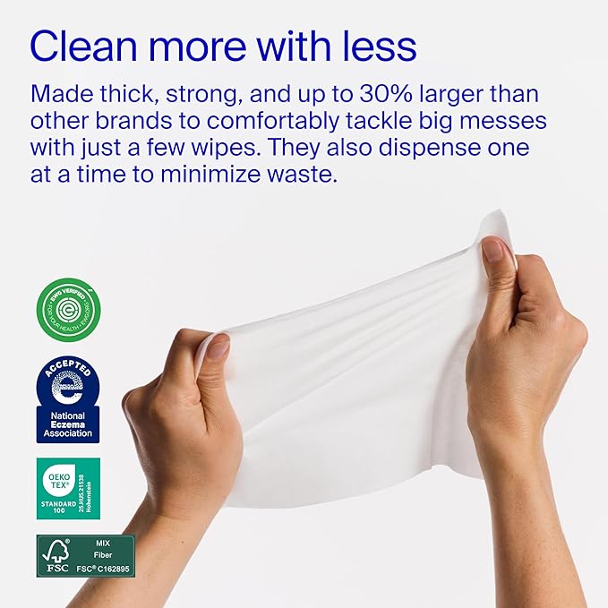 Coterie Baby Wipes + Diapers Kit, Size 2 Diapers (186 Count) & 12 Pack (672 Count) Baby Wipes with 99% Water, Plant Based Materials, Hypoallergenic for Sensitive Skin