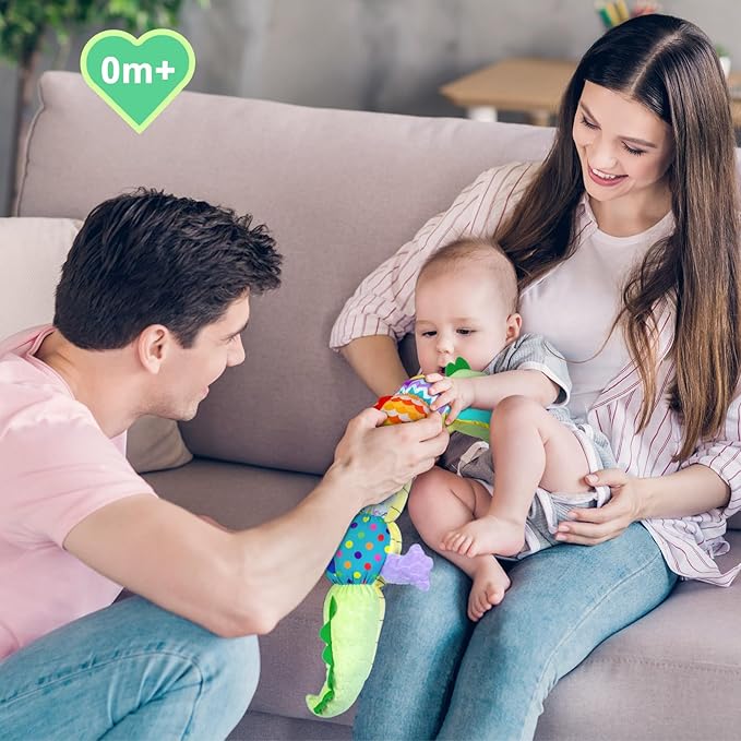 Baby Boy Toys for 0 3 6 9 12 Months, Soft Tummy Time Toy with Multi Textures,Rattle,Crinkle,Newborn Baby Stuffed Animal Toy, Baby Gift,Caterpillar