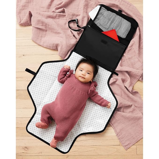 Skip Hop Pronto Signature Portable Changing Mat, Cushioned Diaper Changing Pad with Built-In Pillow