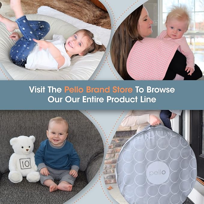 Pello Comfy Cradle Nursing Arm Cushion, Breastfeeding and Bottle Feeding Pillow, Head Support, Reversible Adjustable Nursing Cushion for Newborn. (Tommy/Dusty Blue)