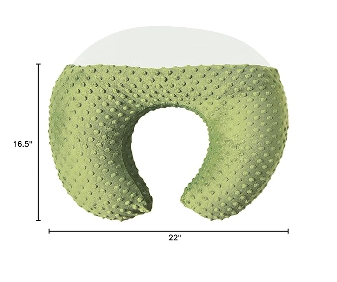NIVAVA BABY Nursing Pillow and Positioner for Breastfeeding, Ultra Soft Baby Breastfeeding Pillows for More Support for Mom and Baby, with Premium Removable Cover (Tarragon)