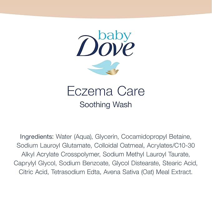 Baby Dove Soothing Baby Body Wash Eczema Care 2 Count To Soothe Delicate Baby Skin No Artificial Perfume or Color, Paraben Free, Phthalate Free 13 oz