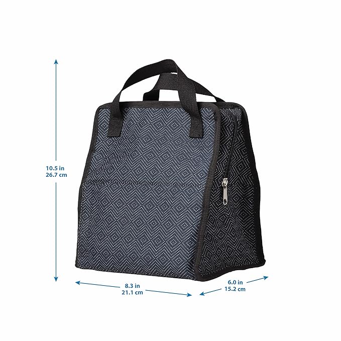 Dr. Brown’s Fold & Freeze Bottle Tote, Breastfeeding Essential Cooler Bag, 6 Baby Bottles Milk Storage - Black