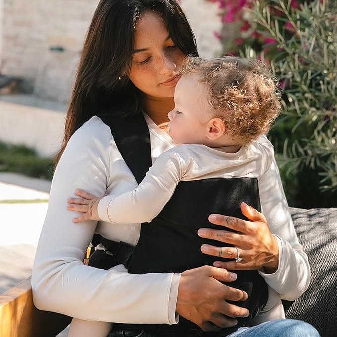 WildBird - Aerial Buckle Carrier - 2-24 Months - Standard (XS-XL) Raven - Front or Back Carry - Cross Straps, Lumbar Support, Headrest - Hip Healthy - Baby Carrier - Baby Essentials - New Mom Gifts