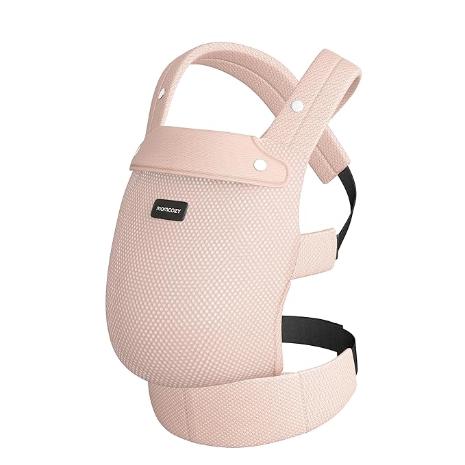 Momcozy Breathable Mesh Baby Carrier, Ergonomic and Lightweight Infant Carrier for 7-45lbs with Enhanced Lumbar Support, All Day Comfort for Hands-Free Parenting, Air Mesh-Pink