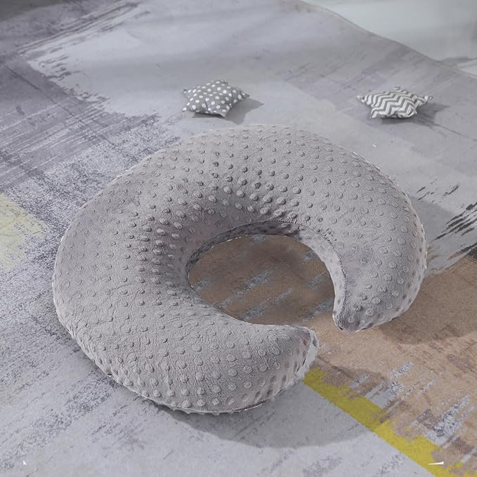 NIVAVA BABY Nursing Pillow and Positioner for Breastfeeding, Ultra Soft Baby Breastfeeding Pillows for More Support for Mom and Baby, with Premium Removable Cover (Rose Gray)