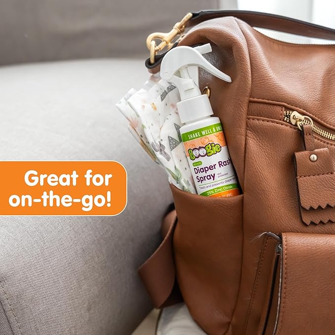 Boogie Diaper Rash Cream Spray for Baby, Travel Friendly No-Rub Touch Free Application for Sensitive Skin, Over 200 Sprays per Bottle, 1.7 oz (Pack of 3)