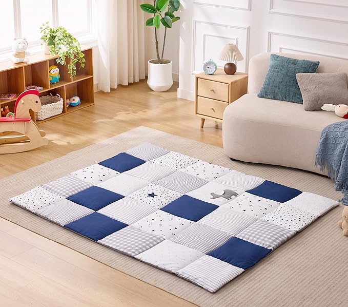 UTEX Baby Play Mat for Floor, 59 x71 Playpen Mat, Thick Cushioned Play Mat for Baby and Infants, Non-Slip & Machine Washable