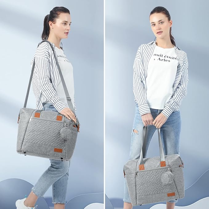 LOVEVOOK Diaper Bag Tote, Large Baby Diaper Bag Waterproof Travel Diaper Tote with Changing Pad