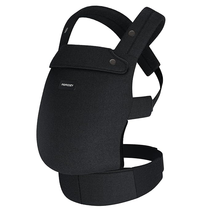 Momcozy Baby Carrier - Ergonomic, Cozy and Lightweight Carrier for 7-44lbs, Effortless to Put On, Ideal for Hands-Free Parenting, Enhanced Lumbar Support, Purehug for Infant to Toddler, Black