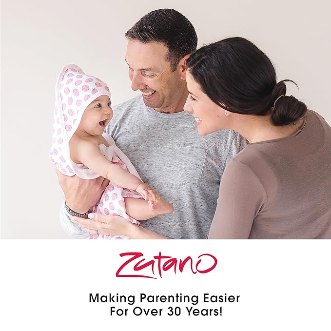 Zutano Hooded Baby Towels, Organic Cotton Baby Bath Towel, Ultra Soft and Absorbent Baby Towel for Newborn and Infant | Girl, Boy, and Unisex Towel Set, Unicorn Meadows, 2-Pack