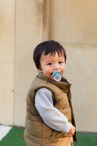 Bibs Pacifiers Color Collection, Set of 2 BPA-Free Latex Pacifiers Made in Europe, Round Nipple Baby Pacifier.