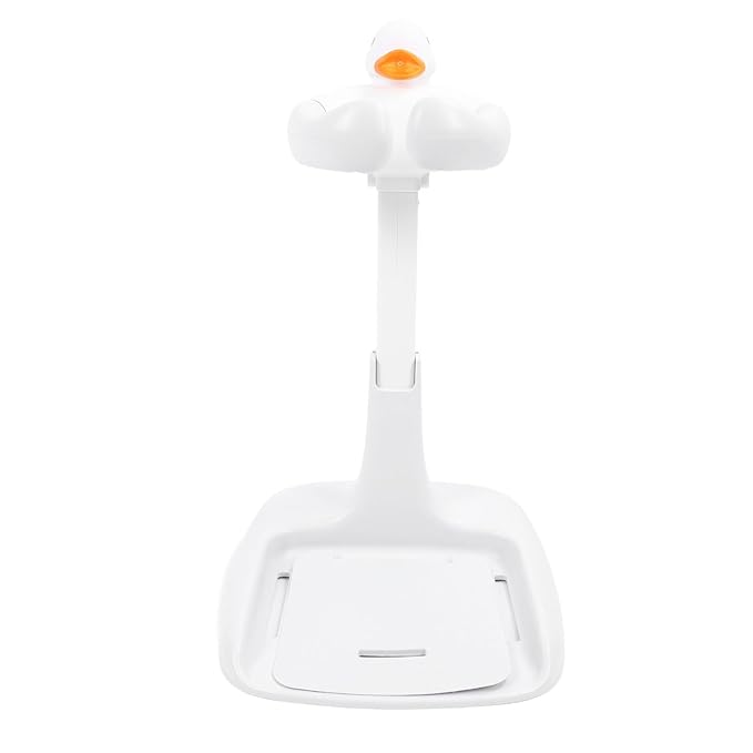 Baby Bath Stand Gray White Cartoon Duck Adjustable Height Bath Shower Standing Support Baby Shower Stand Baby Bath Stand Gray White Cartoon Duck Adjustable Height Bath Shower