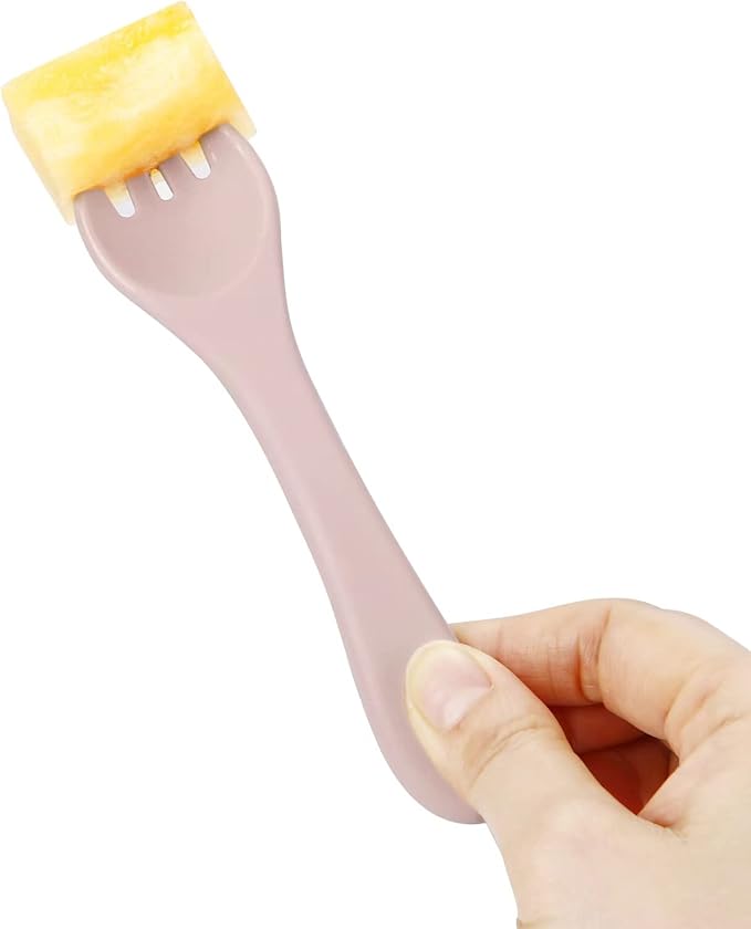 PandaEar Silicone Baby Spoon and Fork Set | 6 Pack First Stage Toddler Self Feeding Utensils 6-12 Months | LED Weaning Spoons