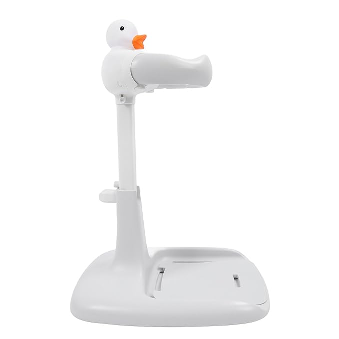 Baby Bath Stand Gray White Cartoon Duck Adjustable Height Bath Shower Standing Support Baby Shower Stand Baby Bath Stand Gray White Cartoon Duck Adjustable Height Bath Shower